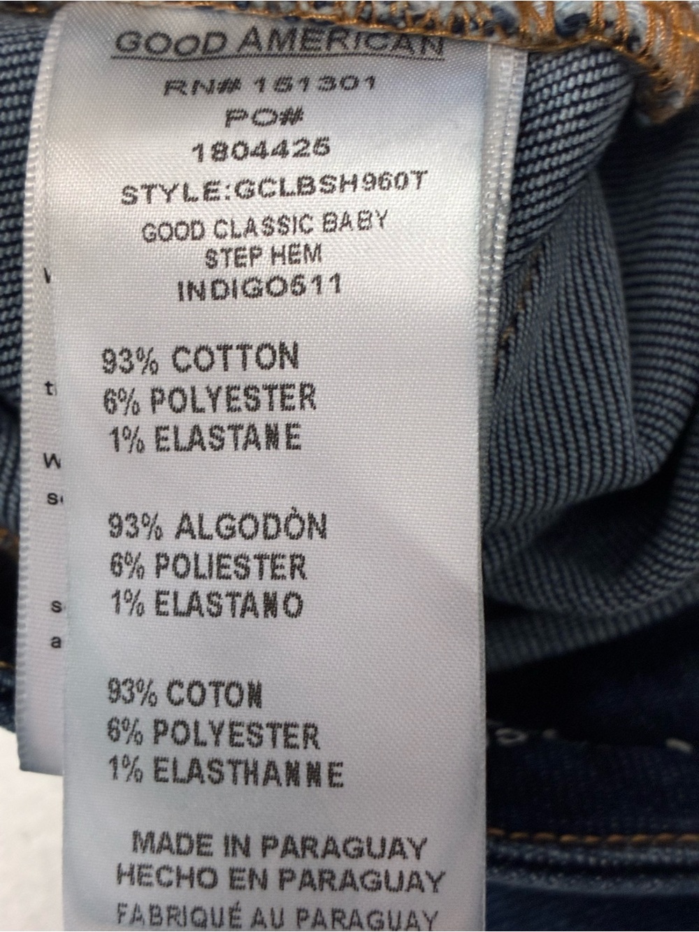 Good American Classic Baby Hem Jeans Size 10/30 - Picture 5 of 8